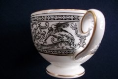 WEDGWOOD FLORENTINE BLACK- CUP & SAUCER