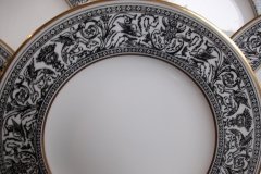 WEDGWOOD FLORENTINE BLACK SALAD PLATE(S)