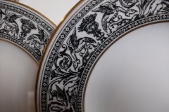 WEDGWOOD FLORENTINE BLACK SALAD PLATE(S)
