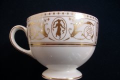 WEDGWOOD GOLD GRECIAN-  CUP & SAUCER   .....   http://jaapiesfinechinastore.com