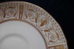 WEDGWOOD GOLD GRECIAN-  CUP & SAUCER   .....   http://jaapiesfinechinastore.com