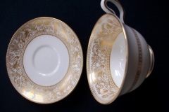 WEDGWOOD FLORENTINE GOLD- CUP & SAUCER   .....   https://www.jaapiesfinechinastore.com