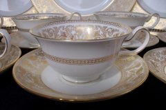 WEDGWOOD FLORENTINE GOLD- CUP & SAUCER   .....   http://jaapiesfinechinastore.com