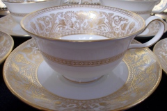 WEDGWOOD FLORENTINE GOLD- CUP & SAUCER   .....   https://www.jaapiesfinechinastore.com