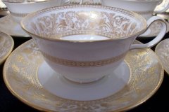 WEDGWOOD FLORENTINE GOLD- CUP & SAUCER   .....   http://jaapiesfinechinastore.com