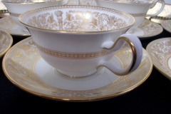 WEDGWOOD FLORENTINE GOLD- CUP & SAUCER   .....   https://www.jaapiesfinechinastore.com