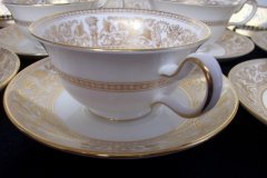 WEDGWOOD FLORENTINE GOLD- CUP & SAUCER   .....   http://jaapiesfinechinastore.com