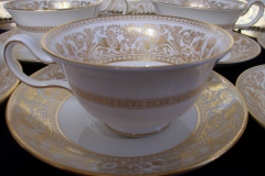 WEDGWOOD FLORENTINE GOLD- CUP & SAUCER   .....   https://www.jaapiesfinechinastore.com