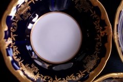 WEIMAR KATHARINA 20003 COBALT & GILT- BERRY BOWL   .....   http://jaapiesfinechinastore.com