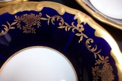 WEIMAR KATHARINA 20003 COBALT & GILT- BERRY BOWL   .....   http://jaapiesfinechinastore.com