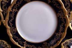 WEIMAR KATHARINA 20003 COBALT & GILT- BREAD & BUTTER PLATE  .....   http://jaapiesfinechinastore.com