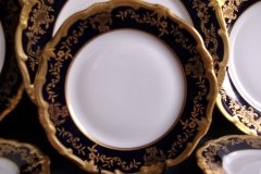 WEIMAR KATHARINA 20003 COBALT & GILT- BREAD & BUTTER PLATE  .....   http://jaapiesfinechinastore.com
