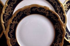 WEIMAR KATHARINA 20003 COBALT & GILT- BREAD & BUTTER PLATE  .....   http://jaapiesfinechinastore.com