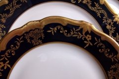 WEIMAR KATHARINA 20003 COBALT & GILT- BREAD & BUTTER PLATE  .....   http://jaapiesfinechinastore.com