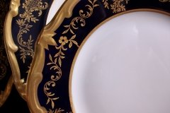 WEIMAR KATHARINA 20003 COBALT & GILT- BREAD & BUTTER PLATE  .....   http://jaapiesfinechinastore.com