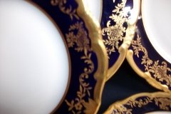 WEIMAR KATHARINA 20003 COBALT & GILT- BREAD & BUTTER PLATE  .....   http://jaapiesfinechinastore.com