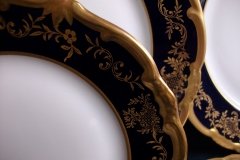 WEIMAR KATHARINA 20003 COBALT & GILT- BREAD & BUTTER PLATE  .....   http://jaapiesfinechinastore.com