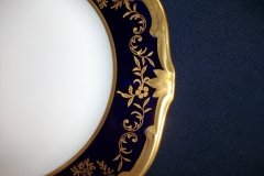 WEIMAR KATHARINA 20003 COBALT & GILT- BREAD & BUTTER PLATE  .....   http://jaapiesfinechinastore.com