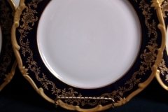 WEIMAR KATHARINA 20003 COBALT & GILT- DINNER  PLATE  .....   http://jaapiesfinechinastore.com