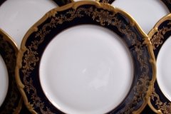 WEIMAR KATHARINA 20003 COBALT & GILT- DINNER  PLATE  .....   http://jaapiesfinechinastore.com