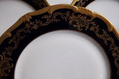 WEIMAR KATHARINA 20003 COBALT & GILT- DINNER  PLATE  .....   http://jaapiesfinechinastore.com