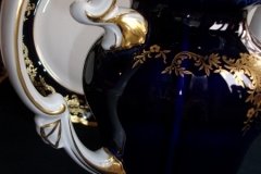 WEIMAR KATHARINA 20003 COBALT & GILT- COFFEE POT & LID  .....   http://jaapiesfinechinastore.com