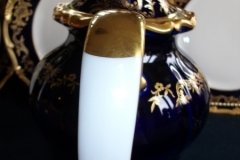 WEIMAR KATHARINA 20003 COBALT & GILT- COFFEE POT & LID  .....   http://jaapiesfinechinastore.com