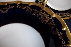 WEIMAR KATHARINA 20003 COBALT & GILT- ROUND OPEN SERVING BOWL  .....   http://jaapiesfinechinastore.com