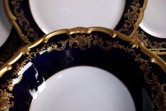 WEIMAR KATHARINA 20003 COBALT & GILT- ROUND OPEN SERVING BOWL  .....   http://jaapiesfinechinastore.com