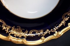 WEIMAR KATHARINA 20003 COBALT & GILT- ROUND OPEN SERVING BOWL  .....   http://jaapiesfinechinastore.com