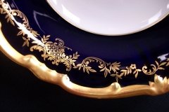 WEIMAR KATHARINA 20003 COBALT & GILT- ROUND OPEN SERVING BOWL  .....   http://jaapiesfinechinastore.com