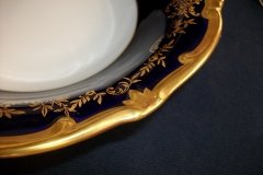 WEIMAR KATHARINA 20003 COBALT & GILT- ROUND OPEN SERVING BOWL  .....   http://jaapiesfinechinastore.com