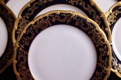 WEIMAR KATHARINA 20003 COBALT & GILT- SALAD PLATE  .....   http://jaapiesfinechinastore.com