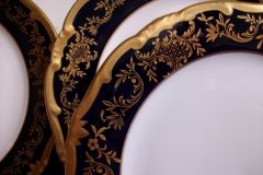 WEIMAR KATHARINA 20003 COBALT & GILT- SALAD PLATE  .....   http://jaapiesfinechinastore.com