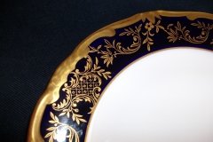 WEIMAR KATHARINA 20003 COBALT & GILT- SALAD PLATE  .....   http://jaapiesfinechinastore.com