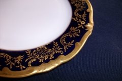WEIMAR KATHARINA 20003 COBALT & GILT- SALAD PLATE  .....   http://jaapiesfinechinastore.com