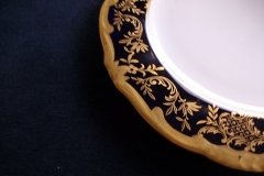 WEIMAR KATHARINA 20003 COBALT & GILT- SALAD PLATE  .....   http://jaapiesfinechinastore.com