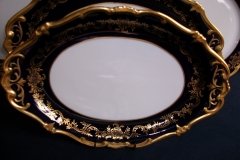 WEIMAR KATHARINA 20003 COBALT & GILT- SERVING PLATTER- 12 3/4"  .....   http://jaapiesfinechinastore.com