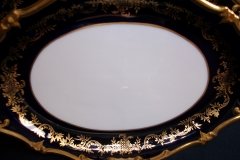 WEIMAR KATHARINA 20003 COBALT & GILT- SERVING PLATTER- 12 3/4"  .....   http://jaapiesfinechinastore.com