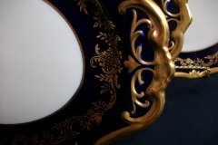 WEIMAR KATHARINA 20003 COBALT & GILT- SERVING PLATTER- 12 3/4"  .....   http://jaapiesfinechinastore.com