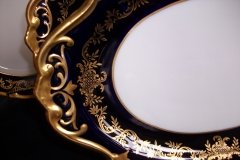 WEIMAR KATHARINA 20003 COBALT & GILT- SERVING PLATTER- 12 3/4"  .....   http://jaapiesfinechinastore.com