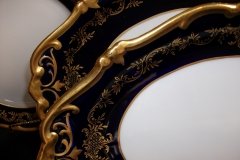 WEIMAR KATHARINA 20003 COBALT & GILT- SERVING PLATTER- 12 3/4"  .....   http://jaapiesfinechinastore.com