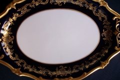 WEIMAR KATHARINA 20003 COBALT & GILT- SERVING PLATTER- 12 3/4"  .....   http://jaapiesfinechinastore.com