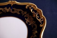 WEIMAR KATHARINA 20003 COBALT & GILT- SERVING PLATTER- 12 3/4"  .....   http://jaapiesfinechinastore.com
