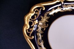WEIMAR KATHARINA 20003 COBALT & GILT- SERVING PLATTER- 12 3/4"  .....   http://jaapiesfinechinastore.com