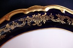 WEIMAR KATHARINA 20003 COBALT & GILT- SERVING PLATTER- 12 3/4"  .....   http://jaapiesfinechinastore.com