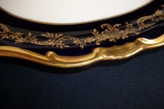 WEIMAR KATHARINA 20003 COBALT & GILT- SERVING PLATTER- 12 3/4"  .....   http://jaapiesfinechinastore.com