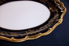 WEIMAR KATHARINA 20003 COBALT & GILT- SERVING PLATTER- 12 3/4"  .....   http://jaapiesfinechinastore.com