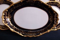 WEIMAR KATHARINA 20003 COBALT & GILT- SERVING PLATTER- 14  1/2"  .....   http://jaapiesfinechinastore.com