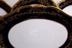 WEIMAR KATHARINA 20003 COBALT & GILT- SERVING PLATTER- 14  1/2"  .....   http://jaapiesfinechinastore.com